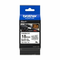 Cassette à ruban BROTHER TZe-FX241 Noir sur Blanc 18mm
