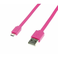 Câble APM 570344 USB Mâle vers Micro USB Mâle 1m Rose