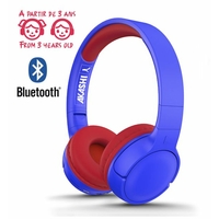 Casque pour enfant AKASHI Bluetooth Bleu et Rouge