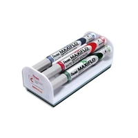 Kit brosse magnétique MAXIFLO avec 4 marqueurs tableau Blanc