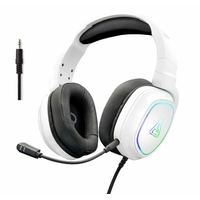 Casque micro THE G-LAB KORP Radium Blanc Filaire RGB