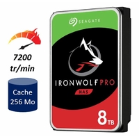 HDD 3.5 SEAGATE IronWolf Pro ST8000NT001 8To