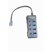 Hub USB-C ZGH-C04 4 ports avec interrupteurs