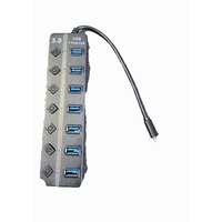 Hub USB-C ZGH-C08 7 ports avec interrupteurs