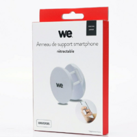 Support Smartphone WE CONNECT Anneau Rétractable Blanc