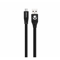 Câble plat VOLKANO VK-20085-BK USB vers USB-C 1,2m Noir
