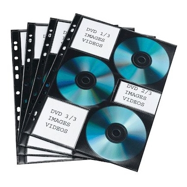 Consommables informatique 10 pochettes perforées pour 6 CD infinytech Réunion