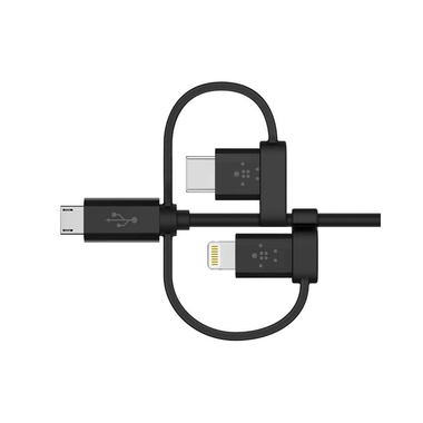 Accessoires téléphonie câble BELKIN lightning - USB C - micro USB infinytech Réunion 1