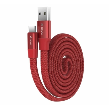Accessoires téléphonie câble DEVIA Ring Y1 USB vers USB-C Rouge infinytech Réunion 1