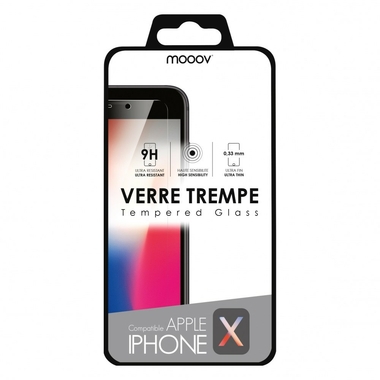 Accessoires téléphonie Verre trempé MOOOV pour Iphone X et XS infinytech Réunion 1