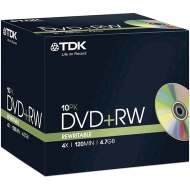 Consommables informatique DVD+RW TDK 4x 4.7GB Pack de 10 infinytech Réunion 1
