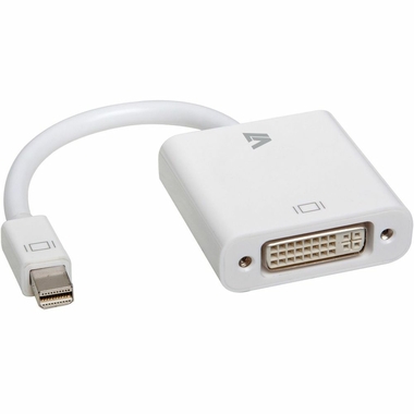 Matériels informatique adaptateur V7 Mini DisplayPort Mâle vers DVI 24-5 Femelle Blanc infinytech Réunion 1