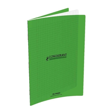 Fournitures bureautique cahier CONQUERANT 96 pages 24x32 cm Couverture polypropylène Vert infinytech Réunion 1