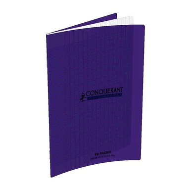 Fournitures bureautique cahier CONQUERANT 96 pages 17x22 cm Couverture polypropylène Violet infinytech Réunion 1