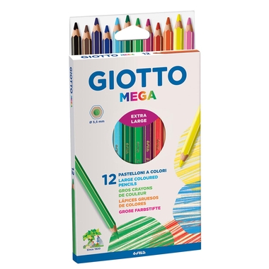 Fournitures bureautique 2tui GIOTTO Mega 12 crayons de couleur infinytech Réunion 1