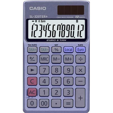 Matériels bureautique calculatrice de poche CASIO SL-320TER Plus bleue solaire et a piles infinytech Réunion 1