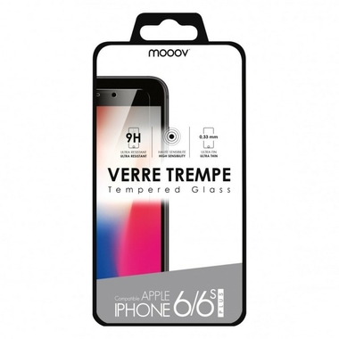 Accessoires téléphonie verre trempé MOOOV pour APPLE iPhone 6 et 6s infinytech Réunion 1