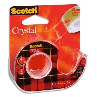 Fournitures bureautique ruban adhésif SCOTCH Crystal Clear 600 avec dévidoir infinytech Réunion 1