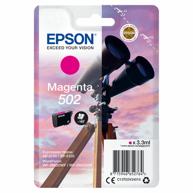 Consommables informatique cartouche EPSON 502 Magenta C13T02V34010 infinytech Réunion 1