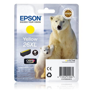 Consommables informatique cartouche d'encre EPSON Ours Polaire Jaune XL infinytech reunion