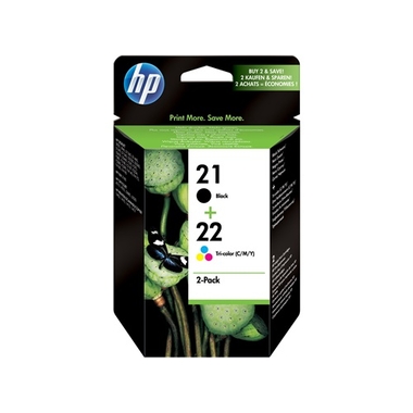 Consommables informatique cartouche jet d'encre HP 21-22 Pack Noir et Couleurs infinytech reunion