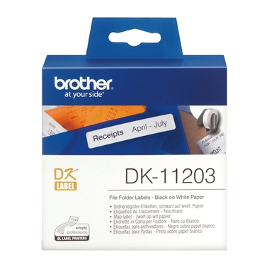 Consommables informatique rouleau d'étiquettes BROTHER DK-11203 Noir sur blanc 17 x 87 mm infinytech Réunion 1