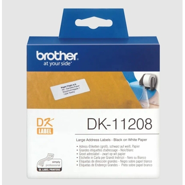 Consommables informatique rouleau d'étiquettes BROTHER DK-11208 Noir sur blanc 38 x 90 mm infinytech Réunion 2