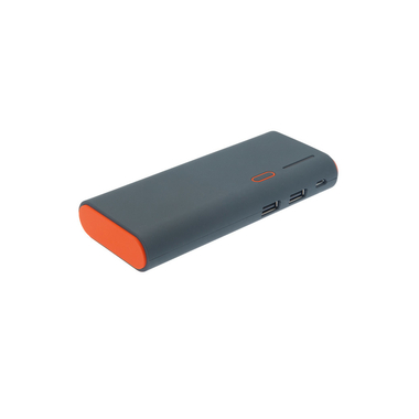 Accessoires téléphonie powerbank APM 12500 mAh double USB Gris Orange infinytech Réunion 1