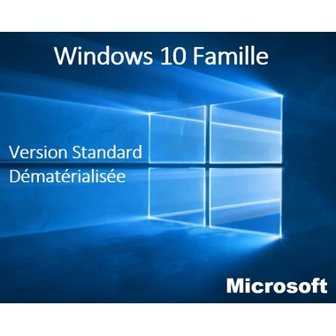 Logiciels informatique MICROSOFT Windows 10 Famille 64 bits Standard Dematerialisee infinytech Réunion 1