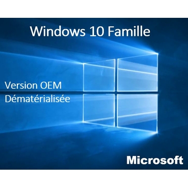 Logiciels informatique MICROSOFT Windows 10 Famille 64 bits OEM Dematerialisee infinytech Réunion 1