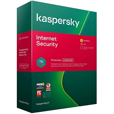 Logiciels informatique KASPERSKY Internet Security 1 appareil 1an infinytech Réunion 1