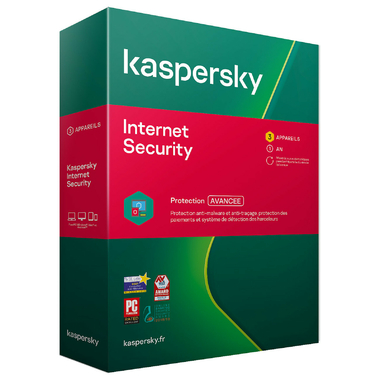 Logiciels informatique KASPERSKY Internet Security 2021 3 appareils 1an infinytech Réunion 1