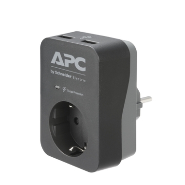 Prise protègée APC Essential SurgeArrest 1 Prise 2 Ports USB Noir 230V infinytech Réunion 1