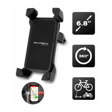 Accessoires téléphonie support vélo trottinette AKASHI pour smartphone 6.8 pouces infinytech Réunion 01