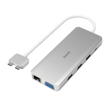 Matériels informatique hub USB-C Multiport HAMA pour Apple MacBook Air et Pro 12 ports infinytech Réunion 01