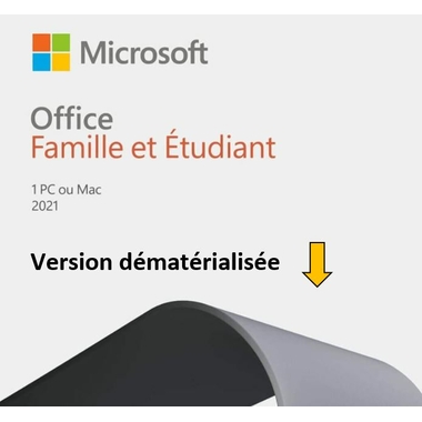 Logiciels bureautique MICROSOFT Office Famille et Etudiant 2021 DEM infinytech Réunion 01