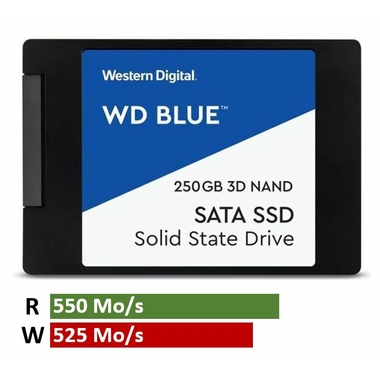 Matériels informatique disque SSD 2.5 SATA WESTERN DIGITAL Blue WDS250G2B0A 250 Go infinytech Réunion 21