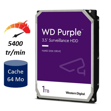 Matériels informatique HDD 3.5 WESTERN DIGITAL Purple WD10PURZ 1 To infinytech Réunion 20