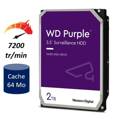Matériels informatique HDD 3.5 WESTERN DIGITAL Purple WD20PURX 2 To infinytech Réunion 20