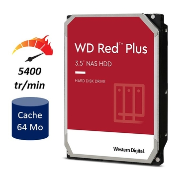 Matériels informatique HDD 3.5 WESTERN DIGITAL Red Plus WD10EFRX 1 To infinytech Réunion 25