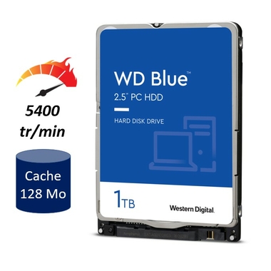 Matériels informatique HDD 2.5 WESTERN DIGITAL Blue Mobile WD10SPZX 1 To infinytech Réunion 26