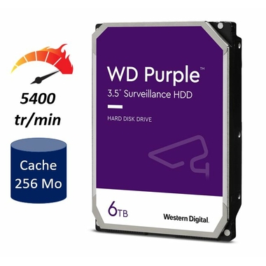 Matériels informatique HDD 3.5 WESTERN DIGITAL Purple WD63PURZ 6 To infinytech Réunion 05