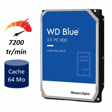 Matériels informatique HDD 3.5 WESTERN DIGITAL Blue WD10EZEX 1 To infinytech Réunion 05