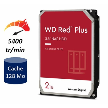 Matériels informatique HDD 3.5 WESTERN DIGITAL Red Plus WD20EFZX 2 To infinytech Réunion 05