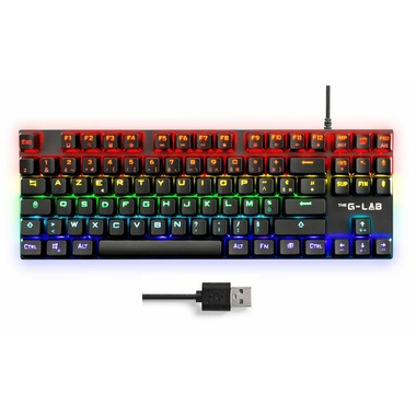 The G-Lab Keyz Mercury Colors Tastiera Meccanica TKL 87 Tasti - Switch Red, RGB, Software Macro, AZERTY - Nuovo Modello 2024