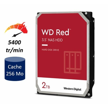 Matériels informatique HDD 3.5 WESTERN DIGITAL Red WD20EFAX 2 To infinytech Réunion 09