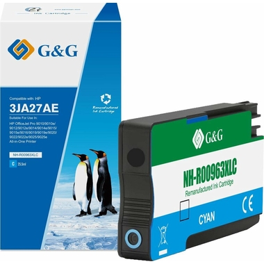 Consommables compatibles G&G HP 963 XL Cyan infinytech Réunion 01