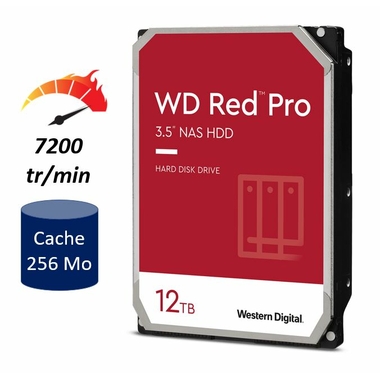 Matériels informatique disque Dur WESTERN DIGITAL WD Red Pro WD121KFBX 12To infinytech Réunion 01