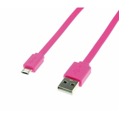 Accessoires téléphonie câble APM 570344 USB Mâle vers Micro USB Mâle 1m Rose infinytech Réunion 01