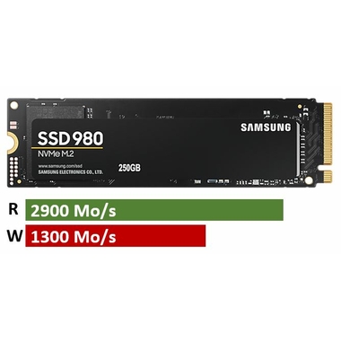 Matériels informatique SSD NVMe M.2 SAMSUNG 980 SSD 250 Go infinytech Réunion 10